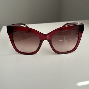 MCM Maroon Oversized Sunglasses